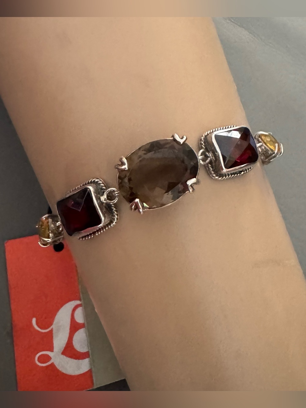 New Lori Bonn Multi-gemstone Sterling Silver Bracelet